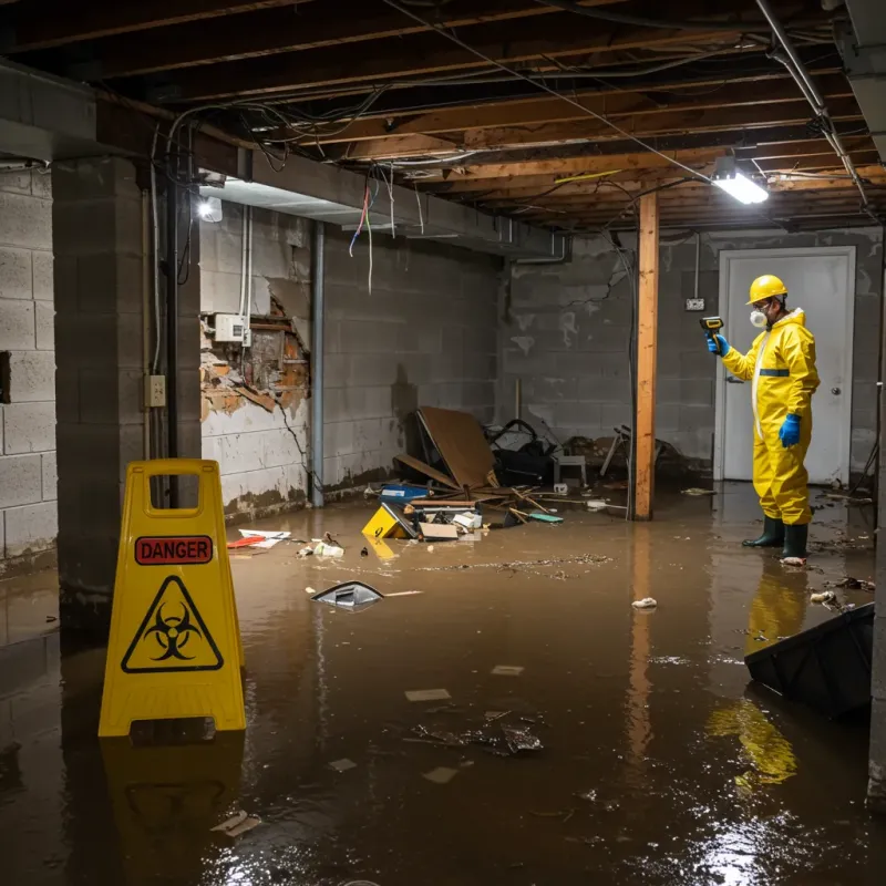 Flooded Basement Electrical Hazard in Haverstraw, NY Property